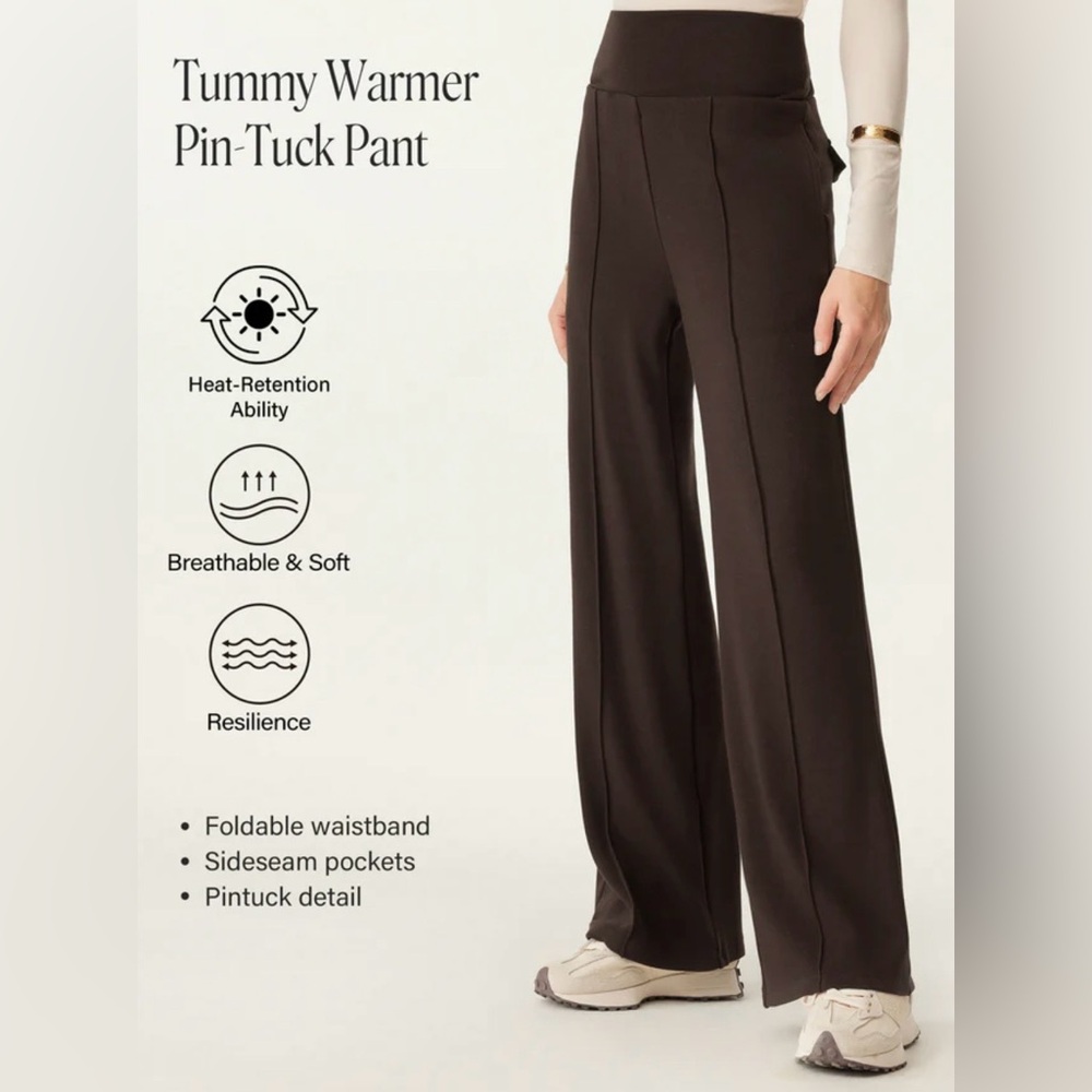 OGL Tummy Warmer Pin Tuck Pants - Large - Medium Gray - NWT - Picture 2 of 9